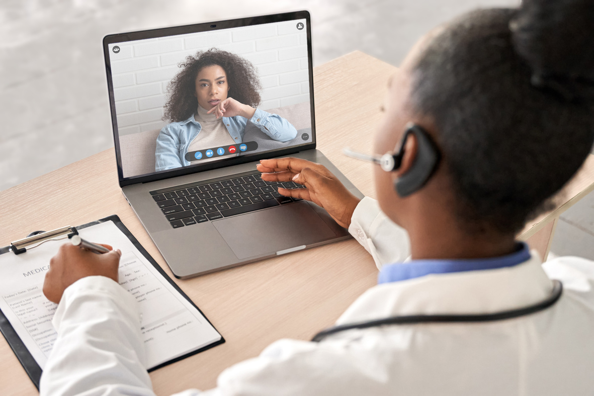 Doctor Doing an Online Consultation with Patient